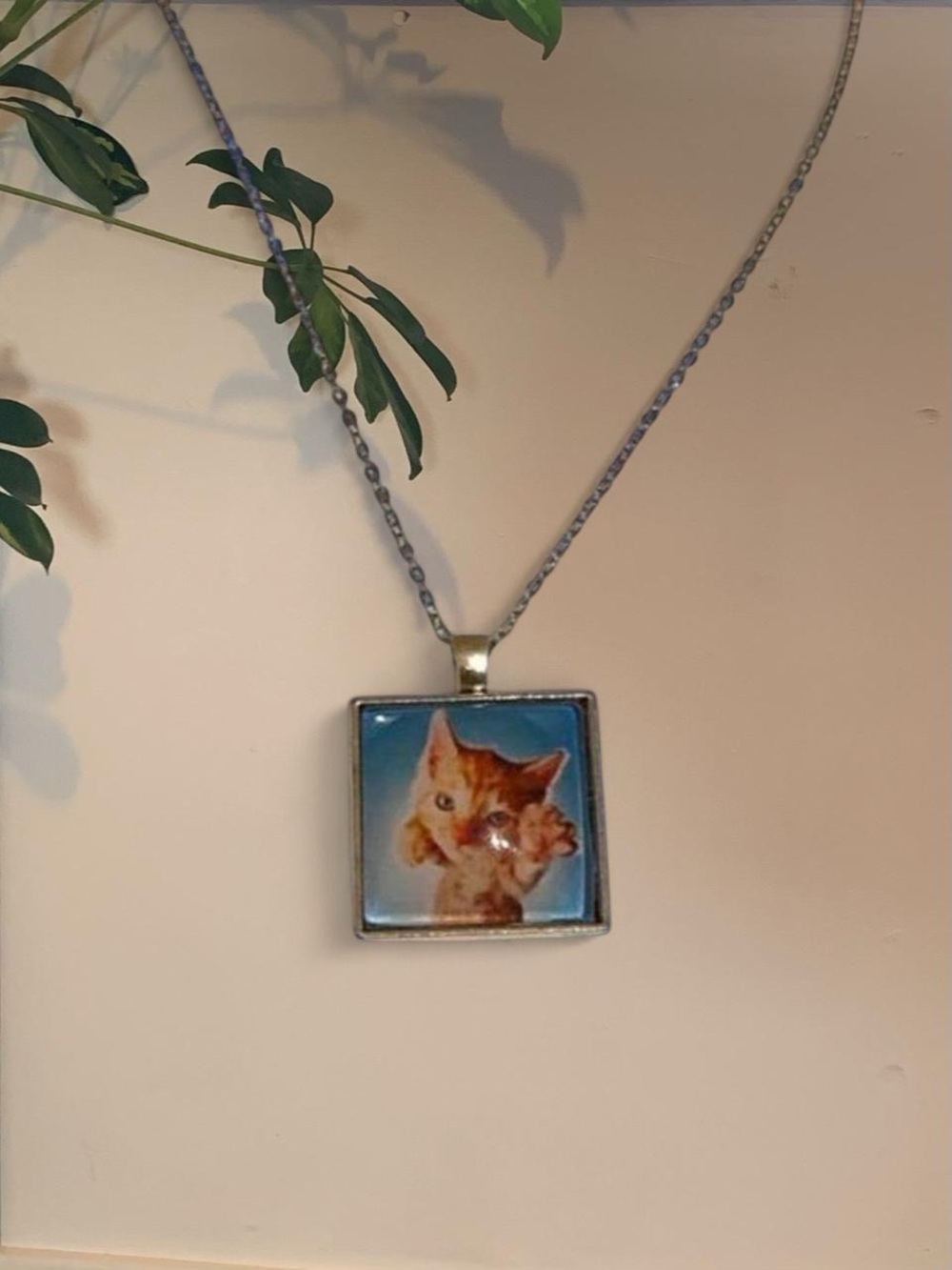 Orange Cat Necklace